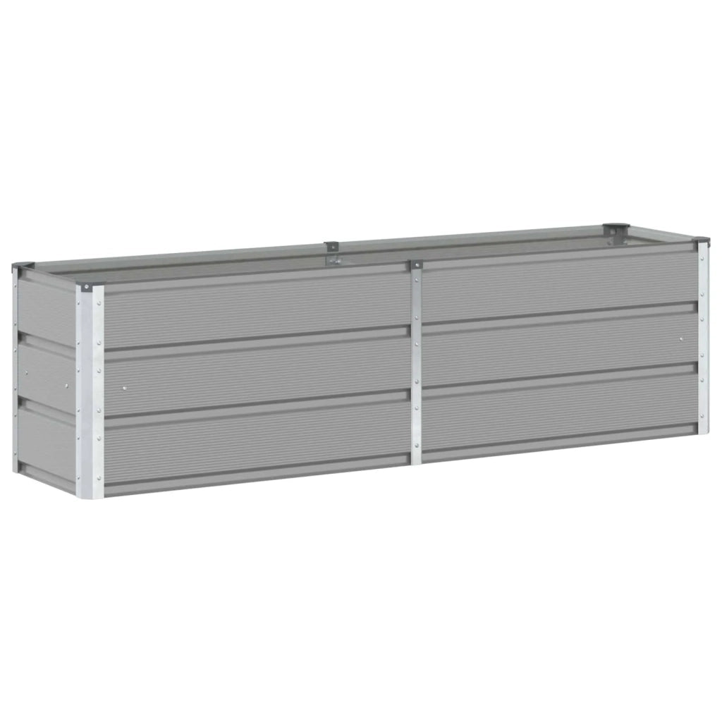 Fioriera | Cassetta per fiori | Vaso Grigio chiaro 160 x 40 x 45 cm Acciaio