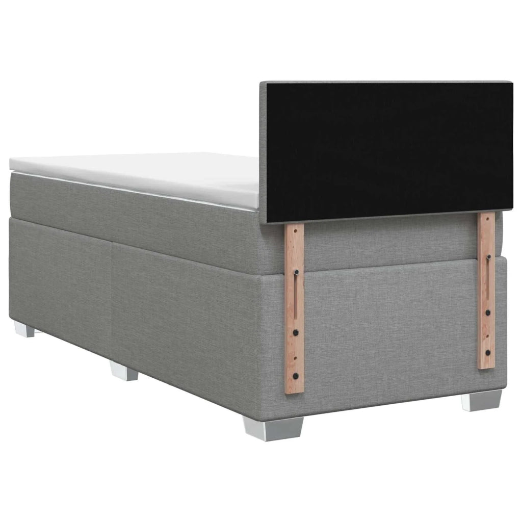 Letto con Box Spring, Materasso e LED Grigio Chiaro Tessuto 3451875