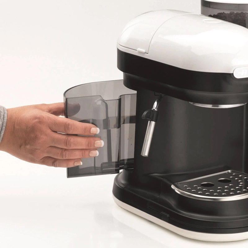 Macchina per Caffè Espresso con Macinacaffè Integrato - 1080W - 800cc - Bianco