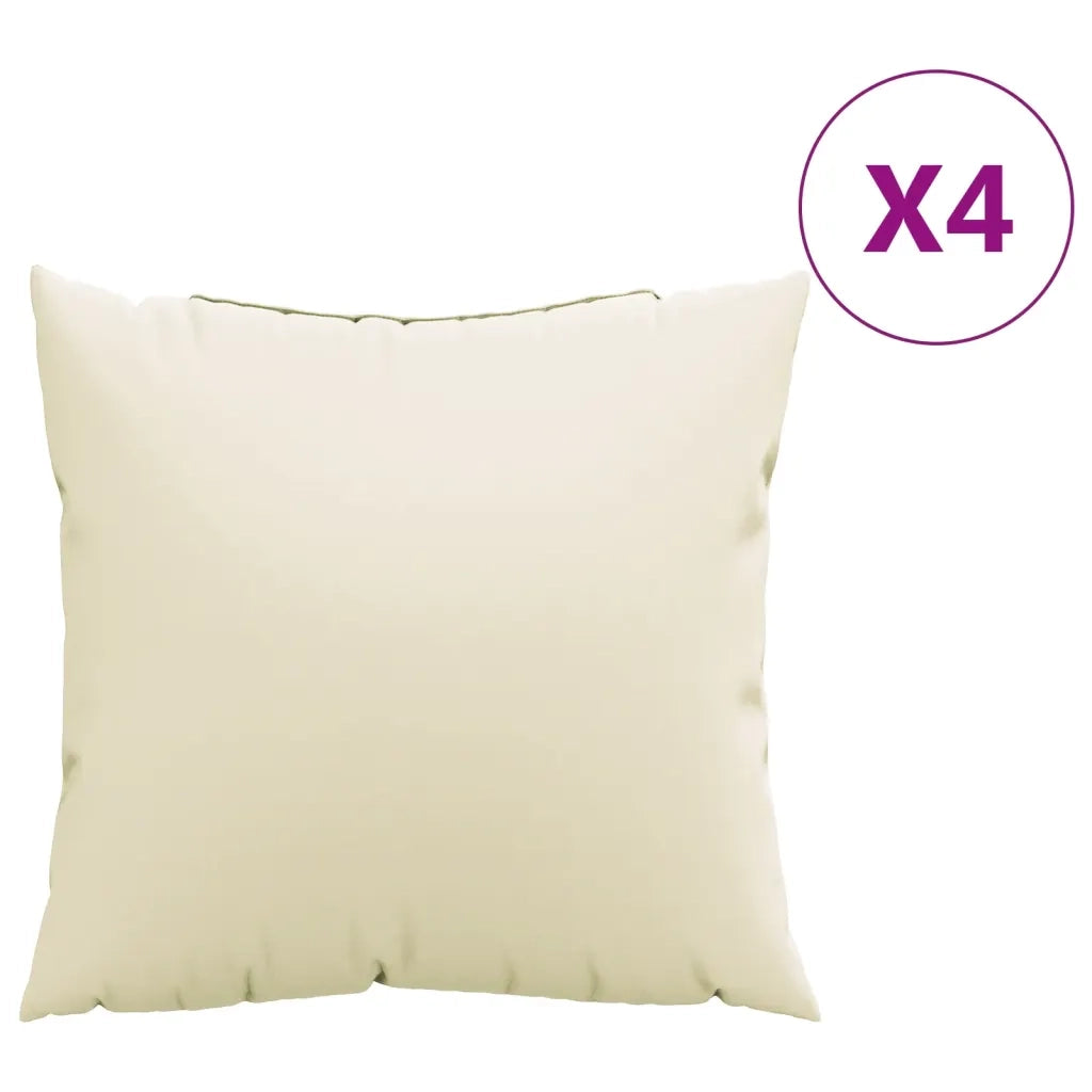 Cuscini per Divano 4 pz Crema 60x60 cm in Tessuto 360405