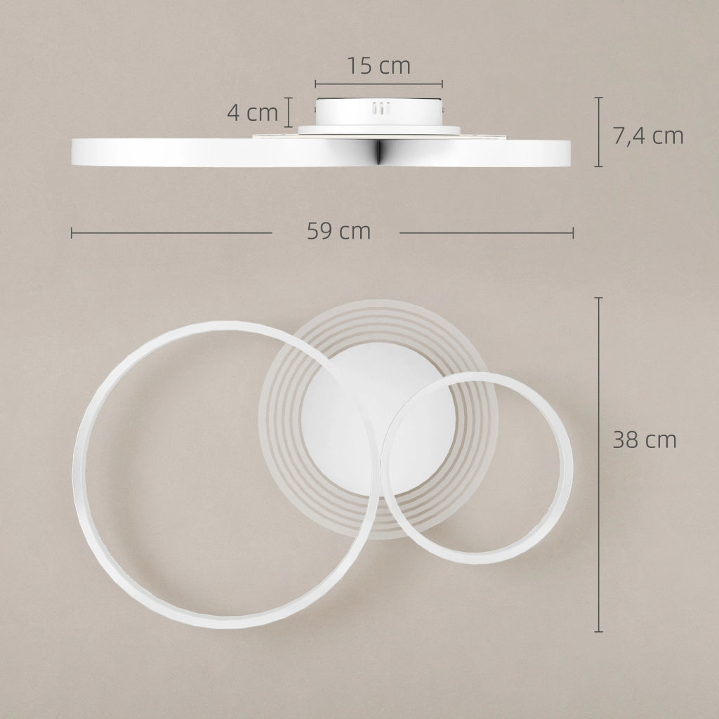 Lampada a Soffitto LED 40W ¨C Minimal ¨C Bianco 3000K/4000K/6500K
