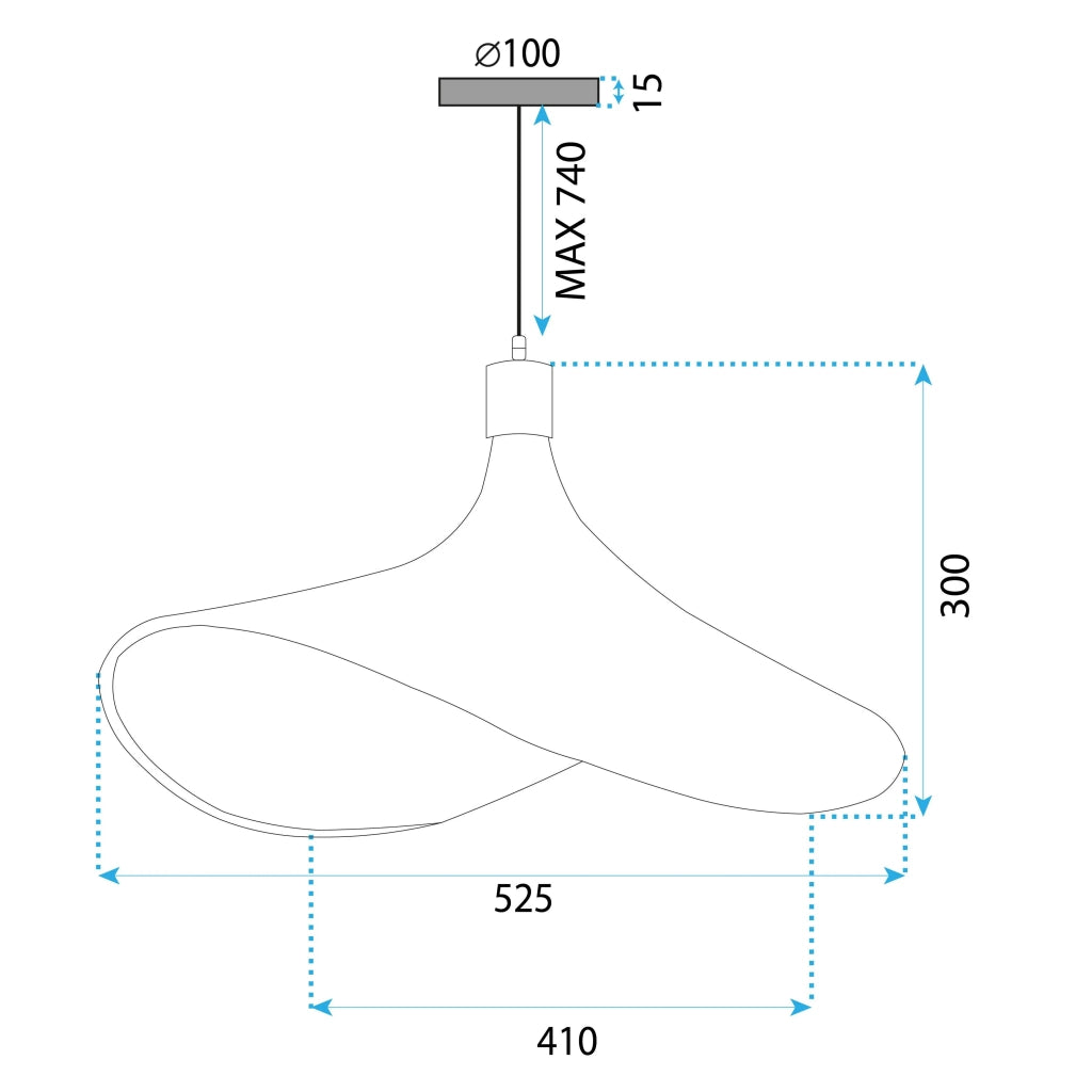 Lampada Da Soffitto Bamboo APP1641-1CP 50cm