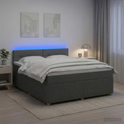 Letto box spring con materasso Grigio Scuro 140 x 200 cm 3452947