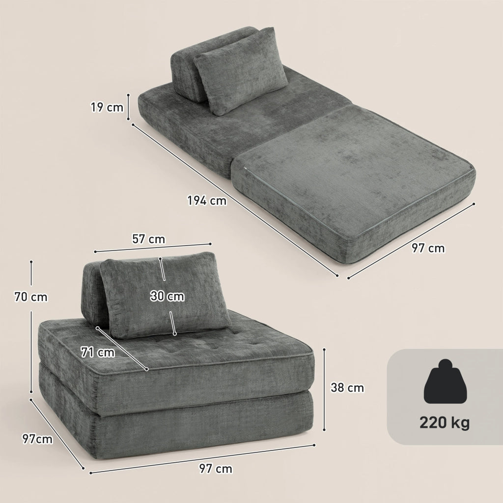 Divano letto ¨C Minimal ¨C Grigio