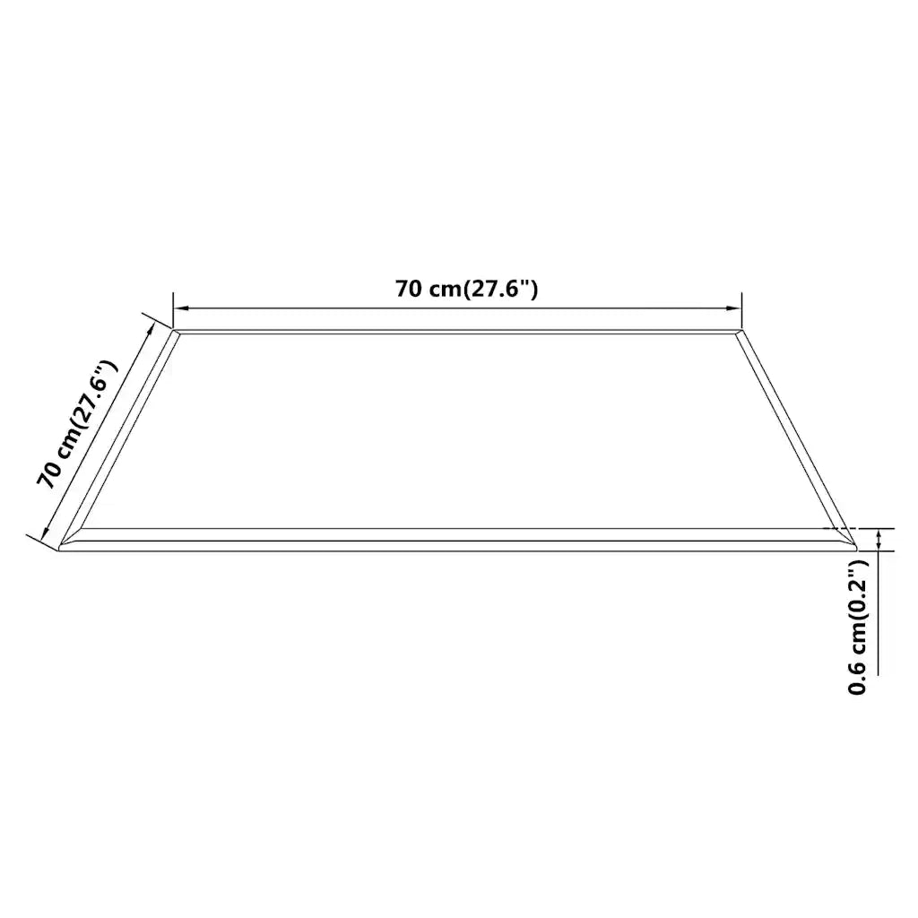 Piano Tavolo in Vetro Temperato Quadrato 700x700 mm 244619