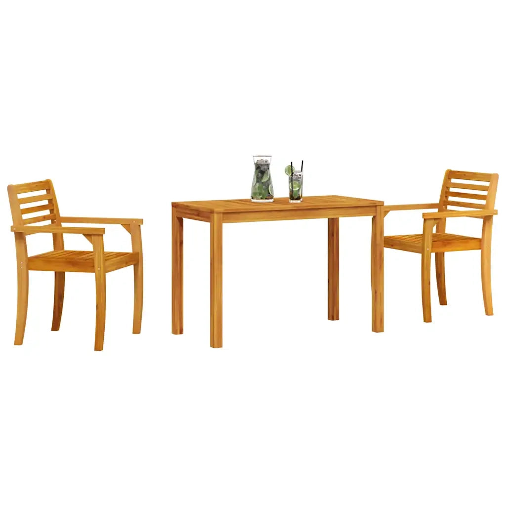 Set da Pranzo per Giardino 3 pcs Marrone 3375662