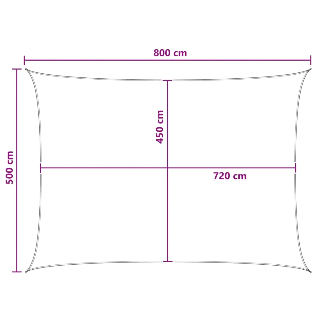 Telo Ombra Blu e Bianco 5 x 8 m HDPE 42032899