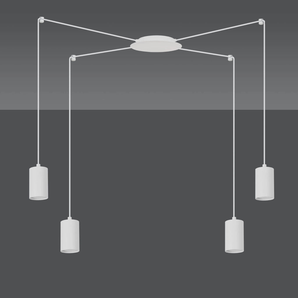 Lampadario Emibig Traker 4xGU10 bianco regolabile 3m