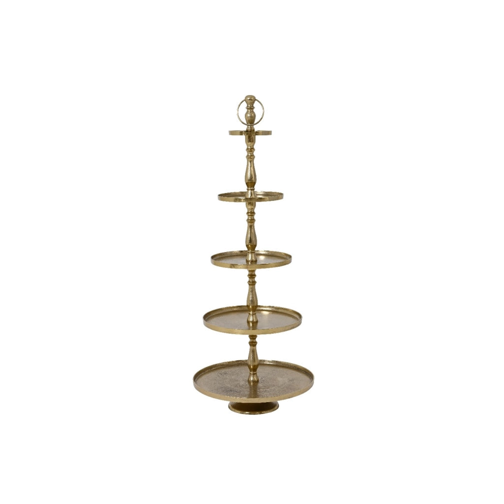Alzatina 5 piani oro d61x140cm