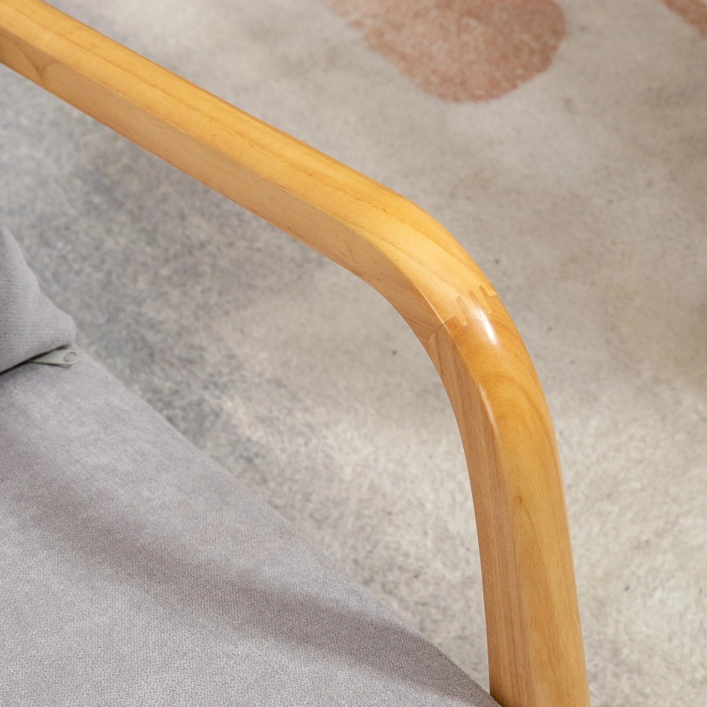 Poltrona Lounge Elegante ¨C Minimal ¨C Tessuto Velluto Grigio Scuro