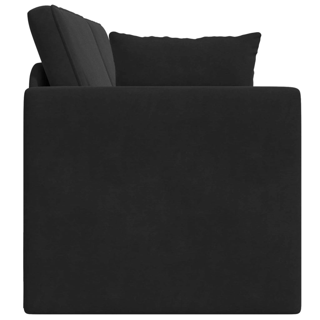 Divano-letto da pavimento Nero 213 x 70 x 77 cm Velluto 4106730