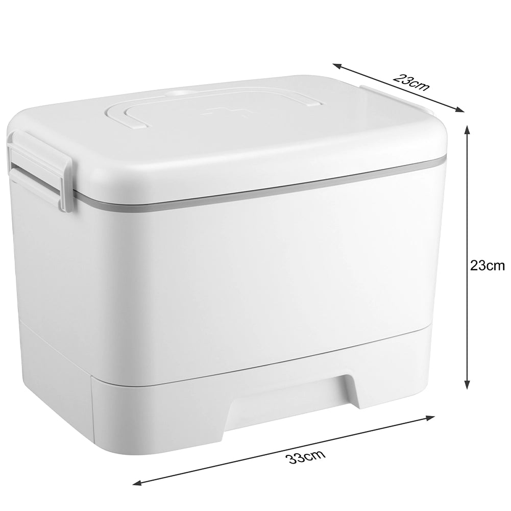 Scatola Porta Medicinali Trucco Abs con Cassetto Organizer Multiuso 33x23x23 cm