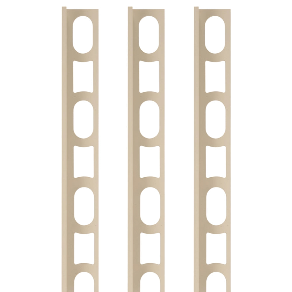 Profili in alluminio verniciato colore beige 132 a l per finitura parete proangle *** pezzi 3 pz, confezione 1