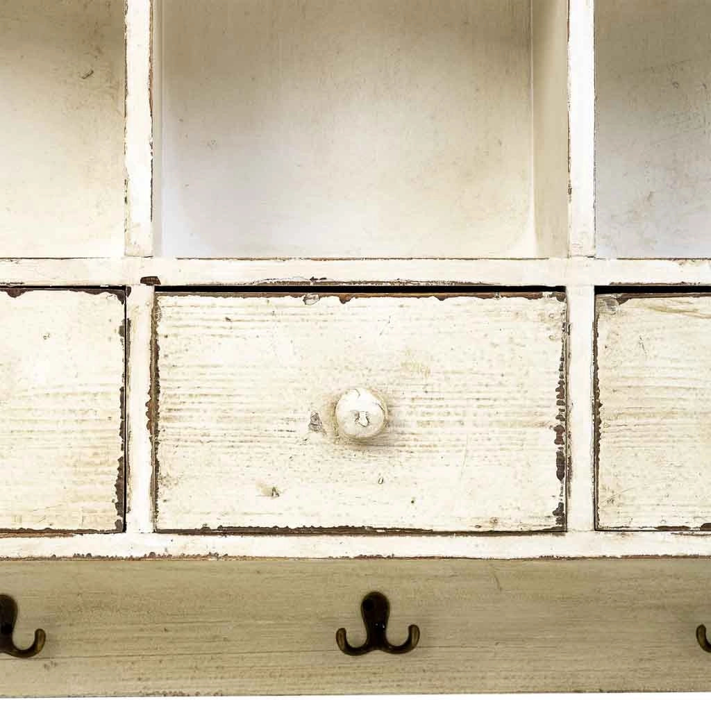 Scaffale in legno beige 99,5x21,5x75h cm