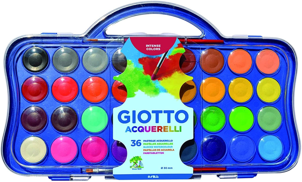 GIOTTO ACQUERELLI COLORI TEMPERA DA 36 PZ