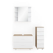 Vicco Set mobili bagno Bianco/Sonoma 3 parti