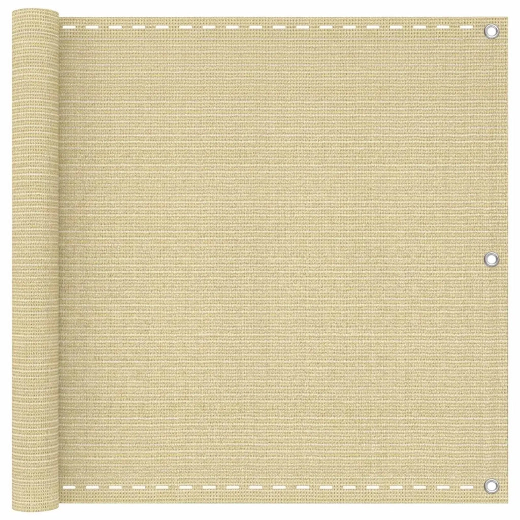 Schermo da balcone-Pannello per balcone Beige 90 x 800 cm HDPE e alluminio