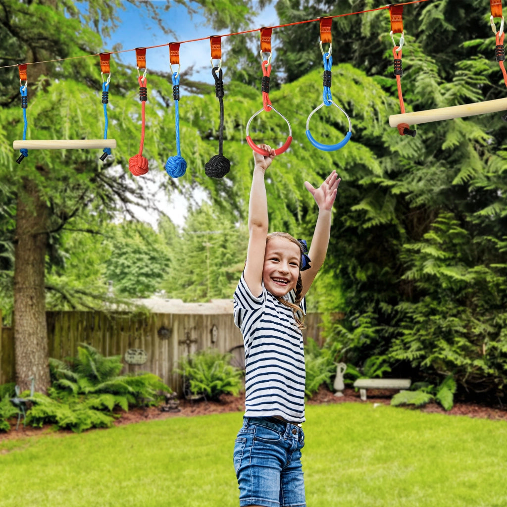 Percorso a ostacoli ninja per bambini ¨C Minimal ¨C Blu nero rosso