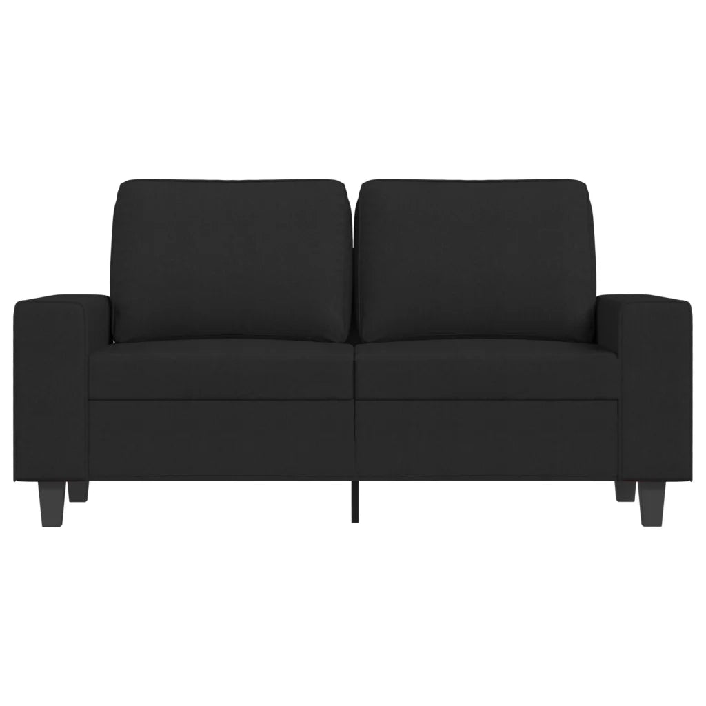 Divano a 2 Posti-Sofa 2 Posti Nero 120 cm in Tessuto 121268