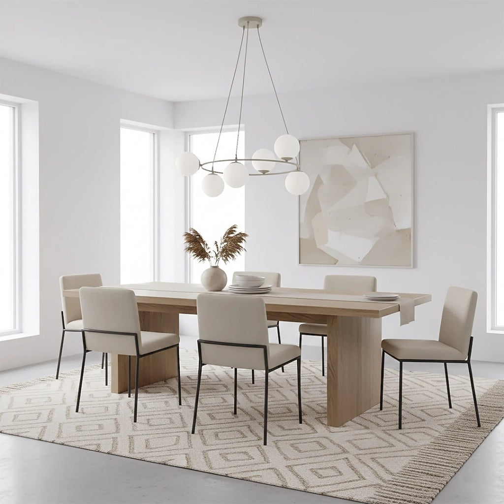 Lampada a sospensione AZURA 6xE14 beige/bianca Emibig