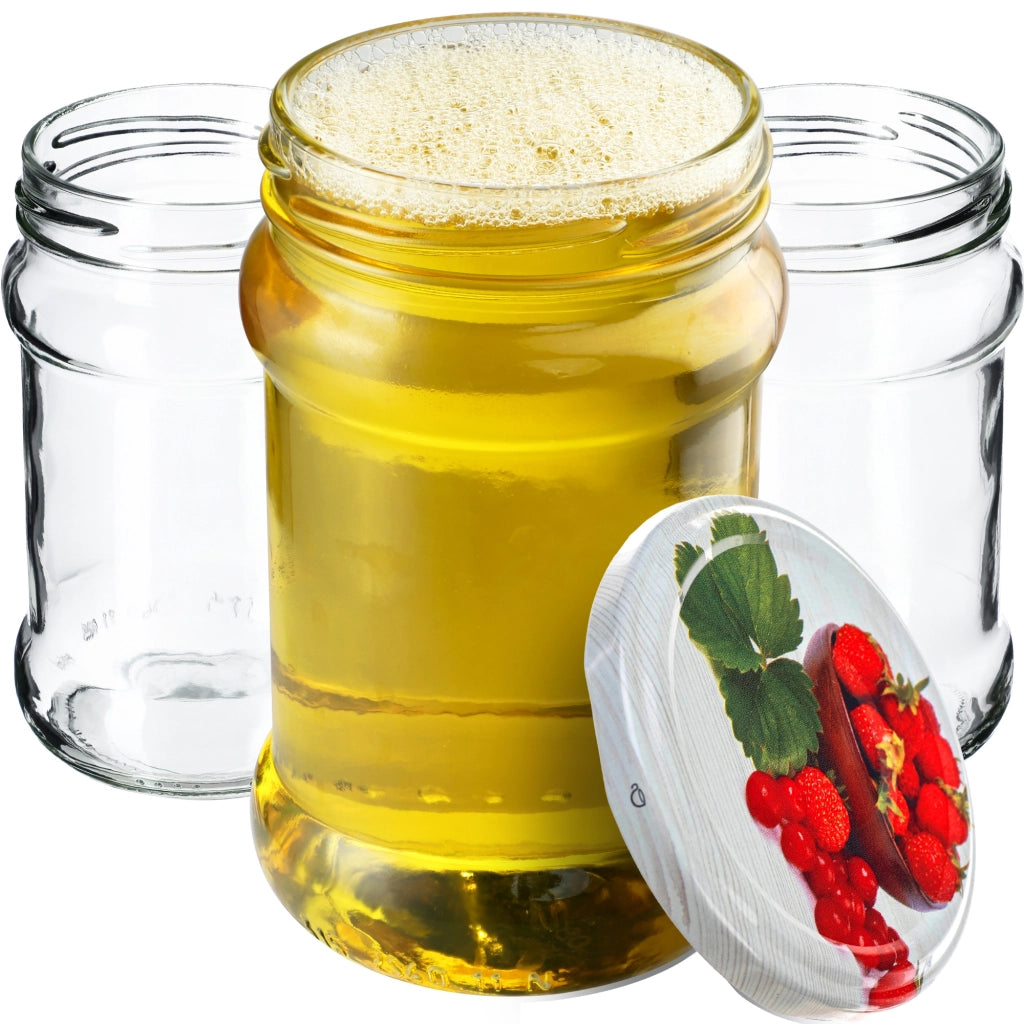 KADAX Seno vasetti 315ml 10pz 66mm + coperchi "Fragole"
