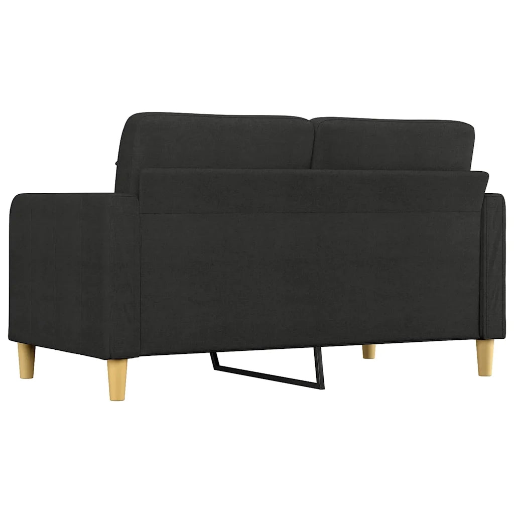 Divano a 2 Posti-Sofa 2 Posti Nero 120 cm in Tessuto 662563
