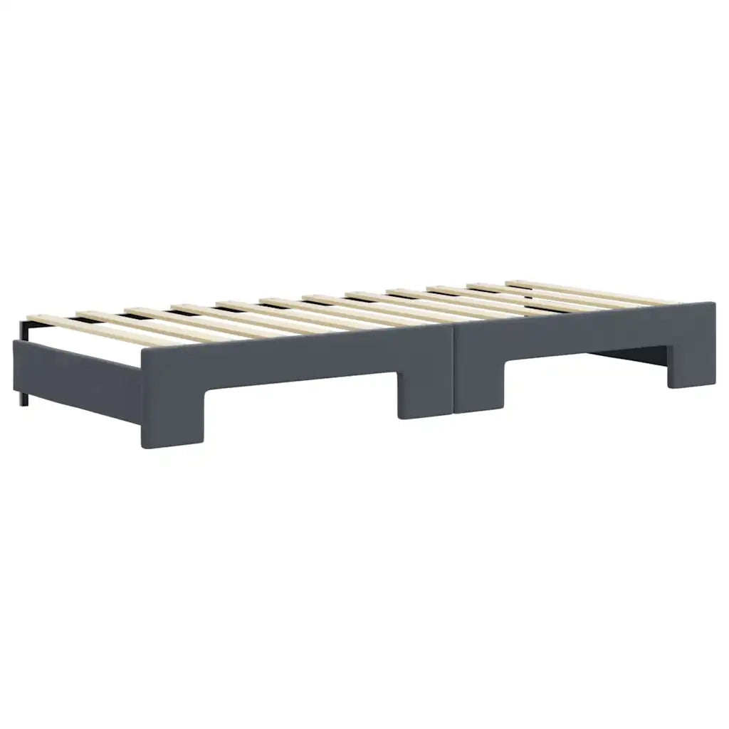 Divano Letto con Letto Estraibile-Sofa Letto-Daybed Grigio Scuro 90x200cm Velluto 728114
