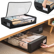 Contenitore Sottoletto con Ruote Salvaspazio Resistente con Cerniera e Maniglie