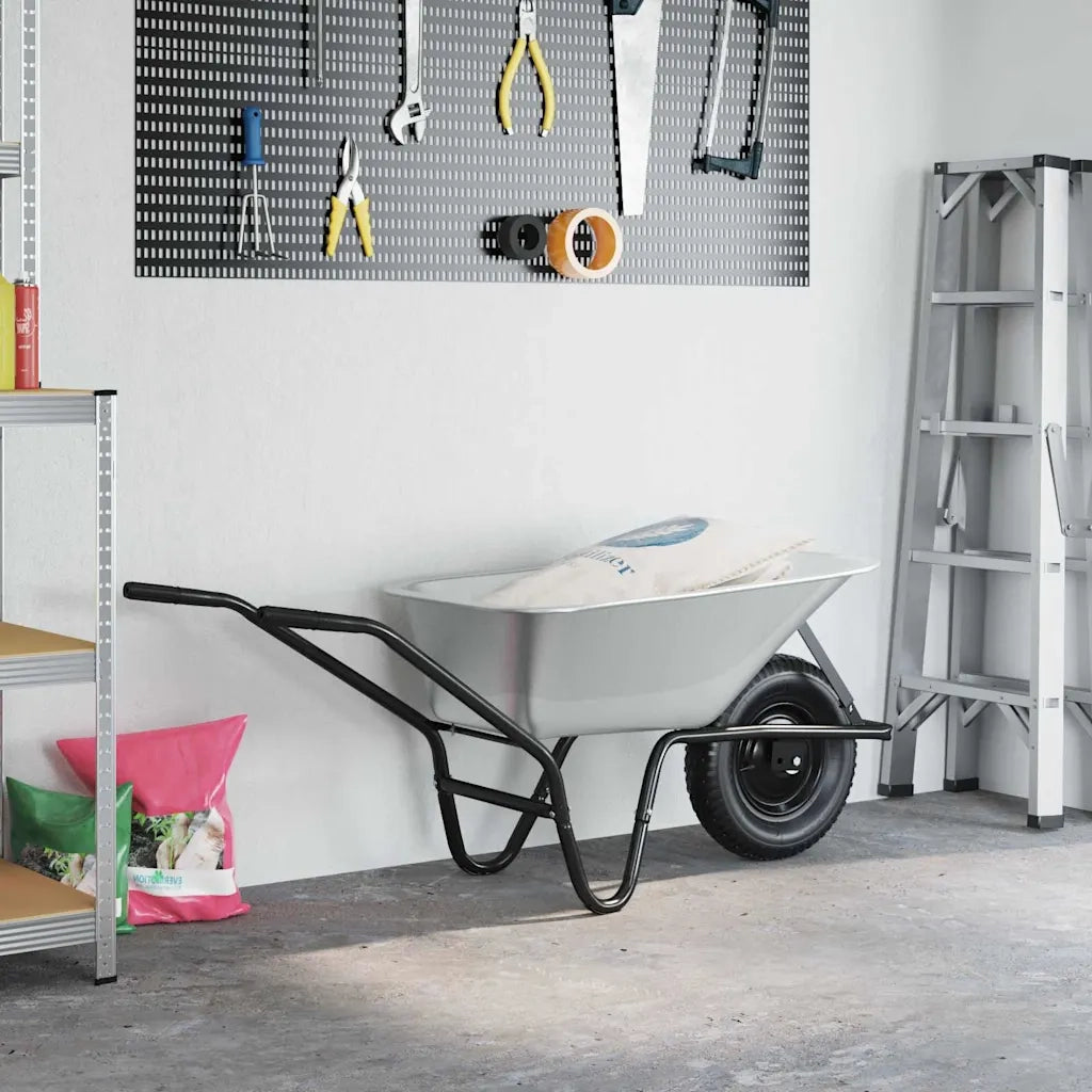 Carriole Argento e Nero 141 x 60 x 57 cm Acciaio 42007973