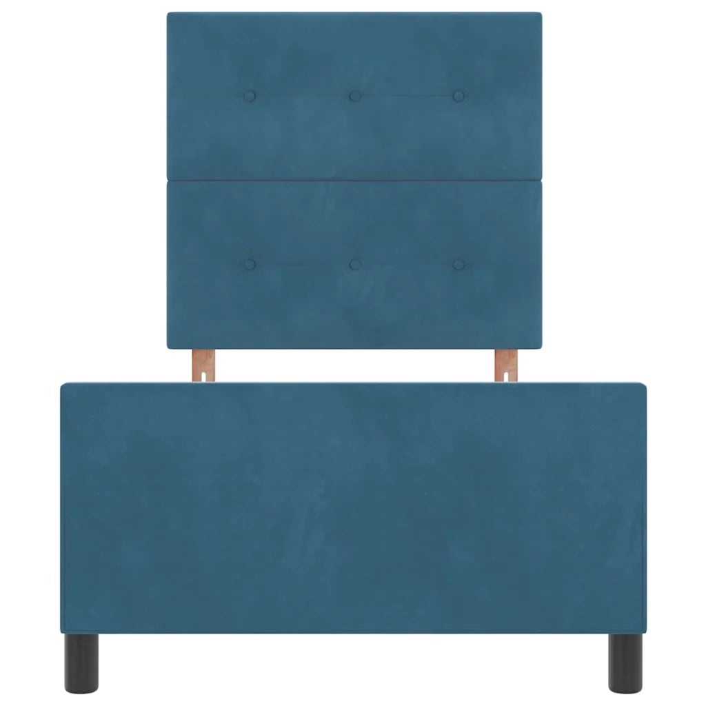Letto a molle con testiera Blu Scuro 80 x 200 cm Velluto 3344907