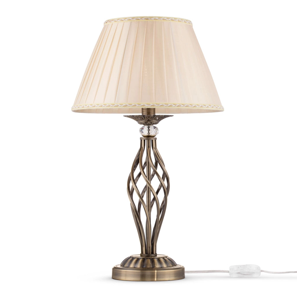 Lampada da tavolo classica Grace Maytoni ottone beige