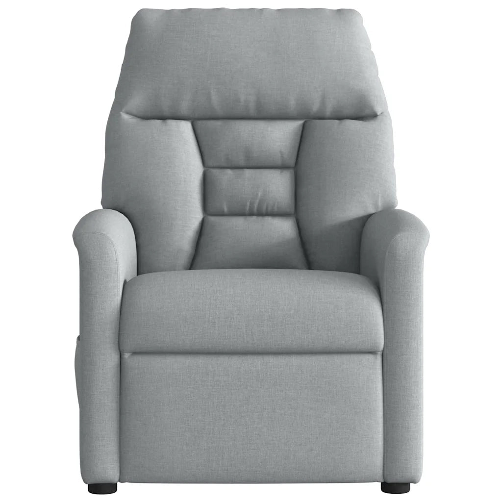 Poltrona | Sedia Relax Reclinabile in Tessuto Grigio Chiaro