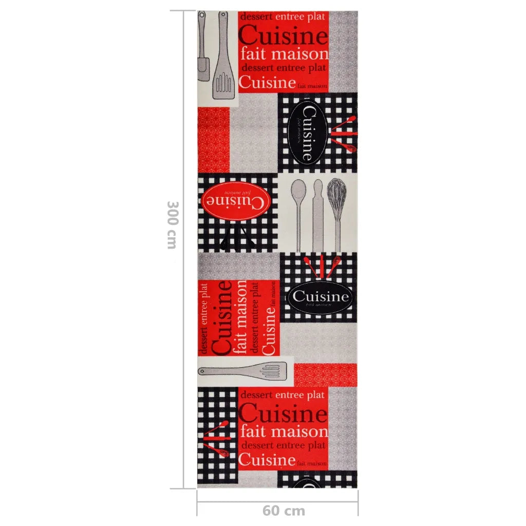 Tappetino da Cucina Lavabile-Tappeto da Cucina Cuisine 60x300 cm