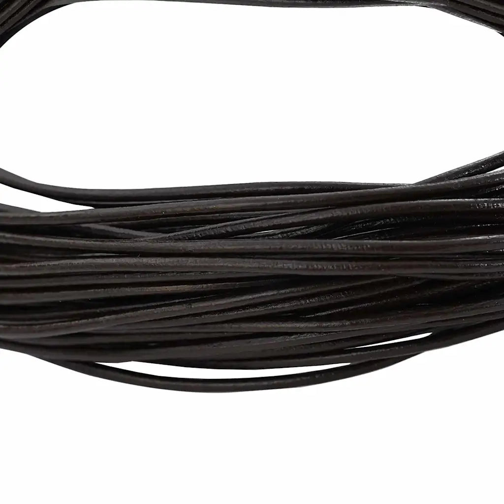 Cordino in Pelle Marrone Scuro ?2 mm x 5 m Pelle CFW3282573