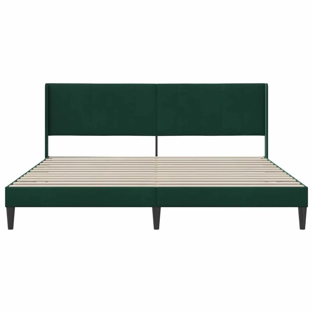 Letto matrimoniale | Letto per adulti | Struttura del letto Verde Scuro 180 x 200 cm Velluto
