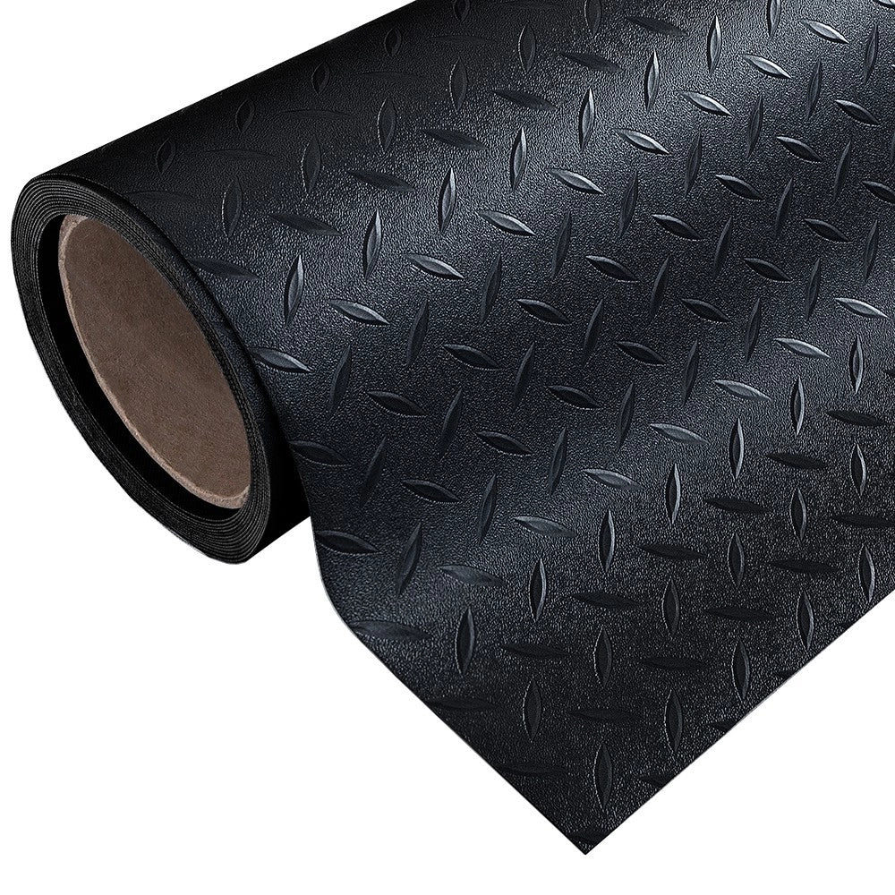 Rotolo Passatoia Copri Pavimento Gomma Pvc Ruvida Antiscivolo Tappeto Lamiera Isolante Nera 100x450 cm