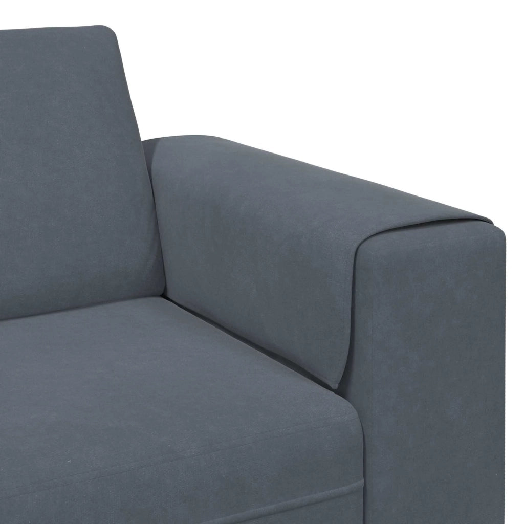 Divano per Soggiorno 3 pcs Grigio scuro 250 x 188 x 76 cm 3335123