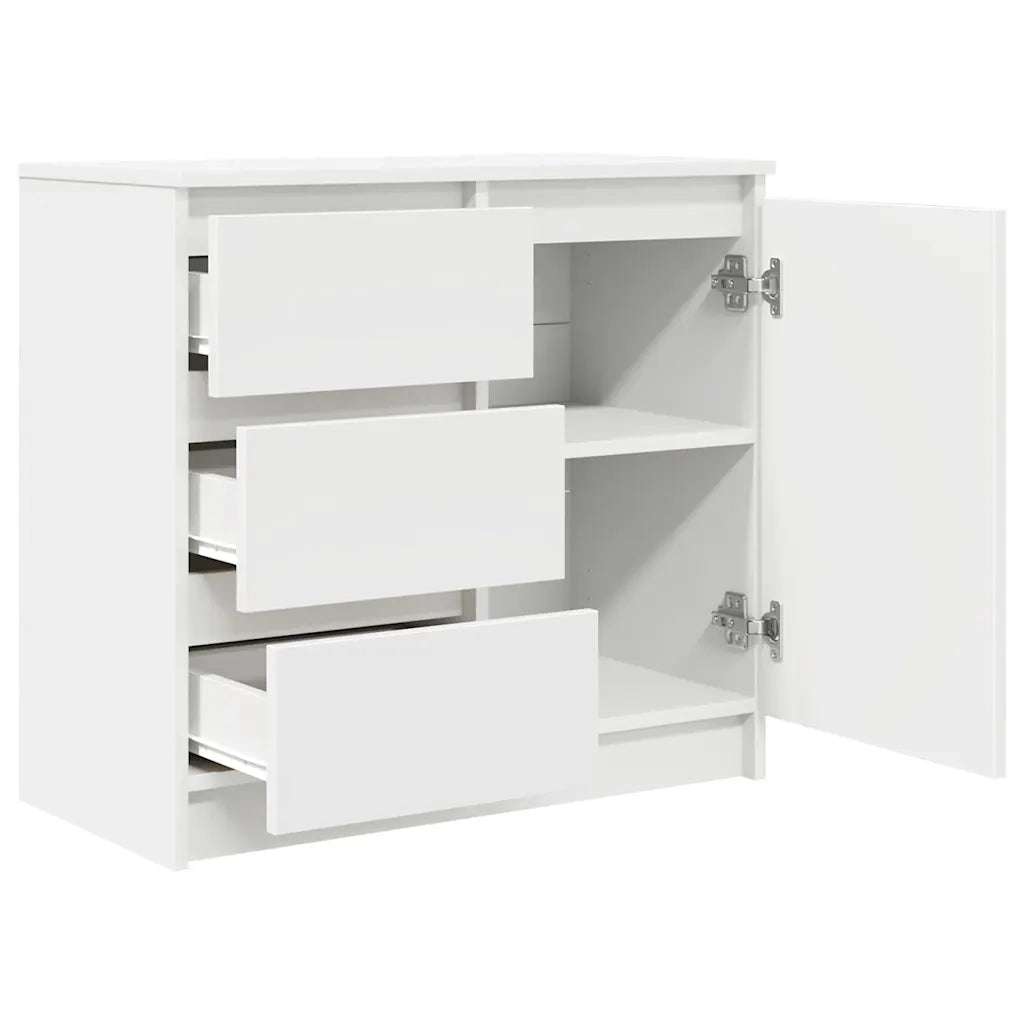 Credenza con Cassetto-Buffet-Armadio da cucina Bianco 71x35x65 cm in Legno Multistrato 392932