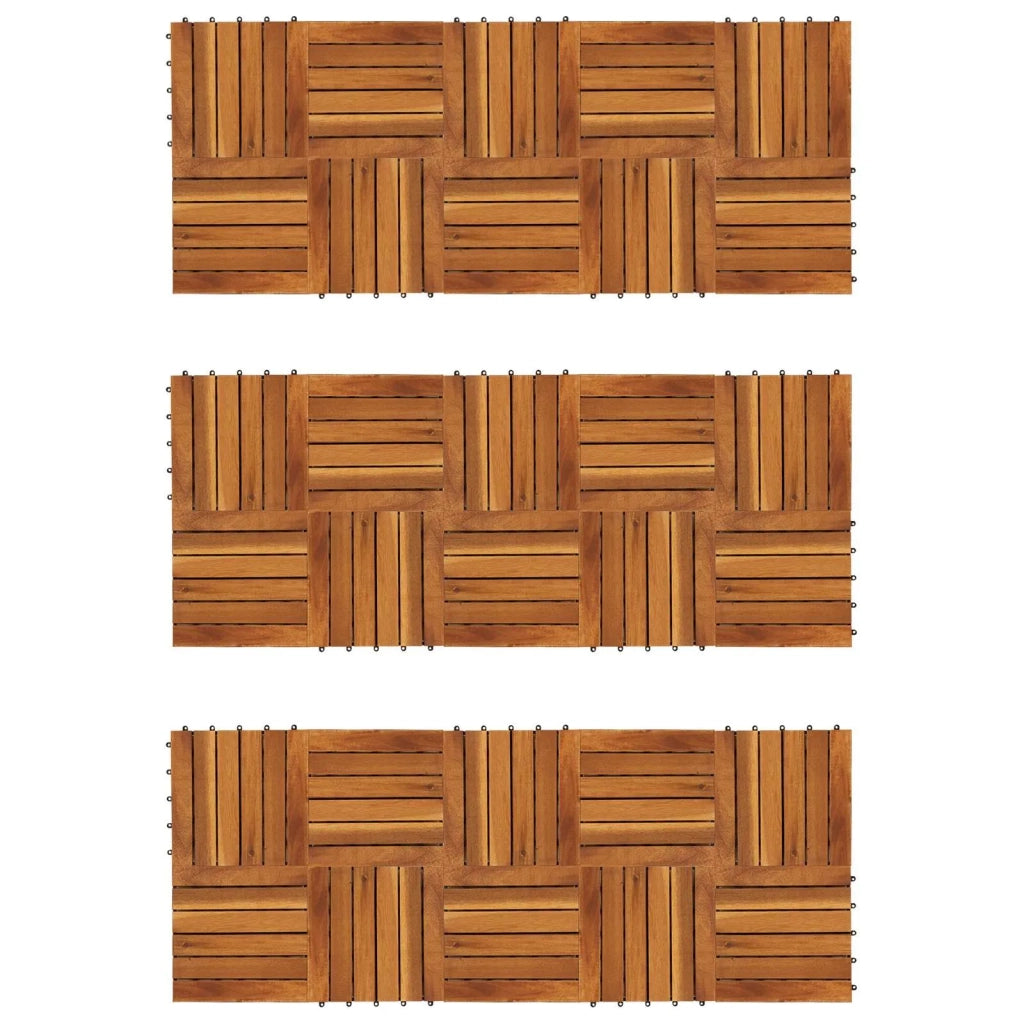 Piastrella per Decking 30 pcs Marrone 30 x 30 cm 3444688