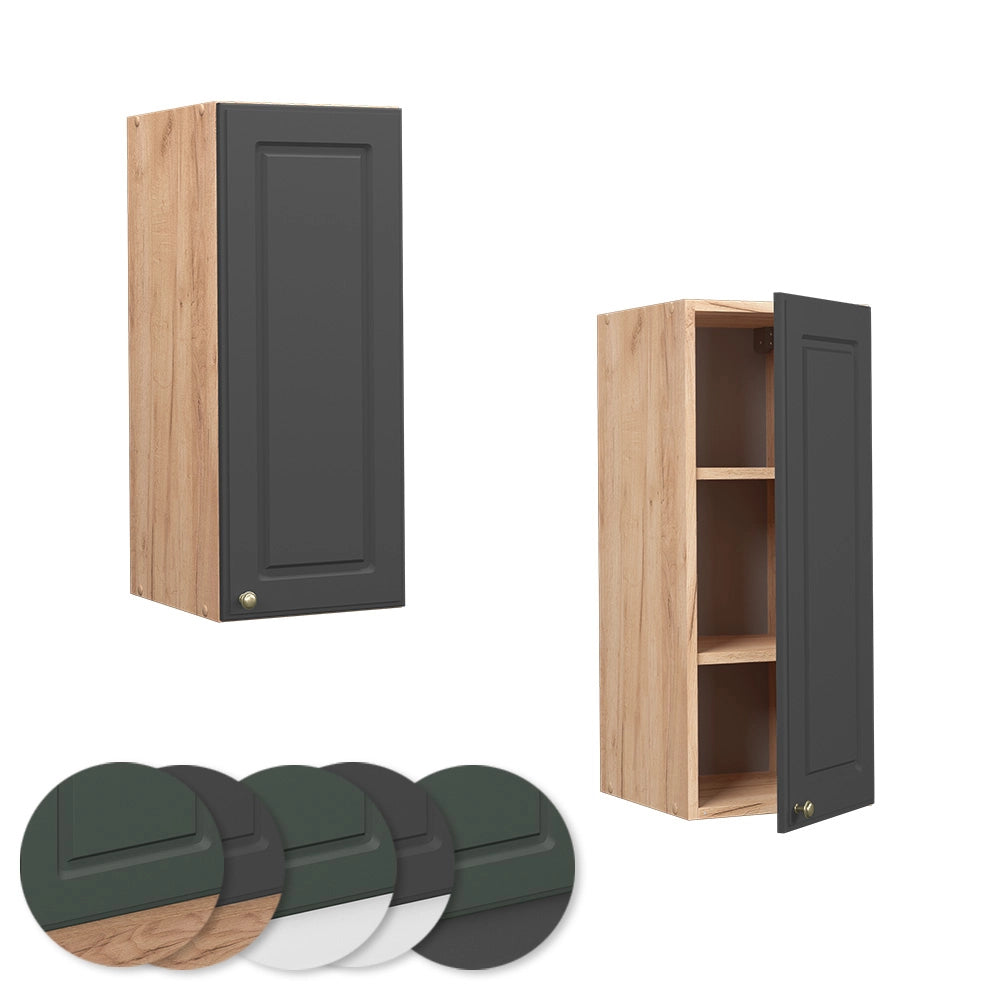 Pensile da cucina Fame-Line Antracite-oro/Rovere dorato 30 cm Vicco