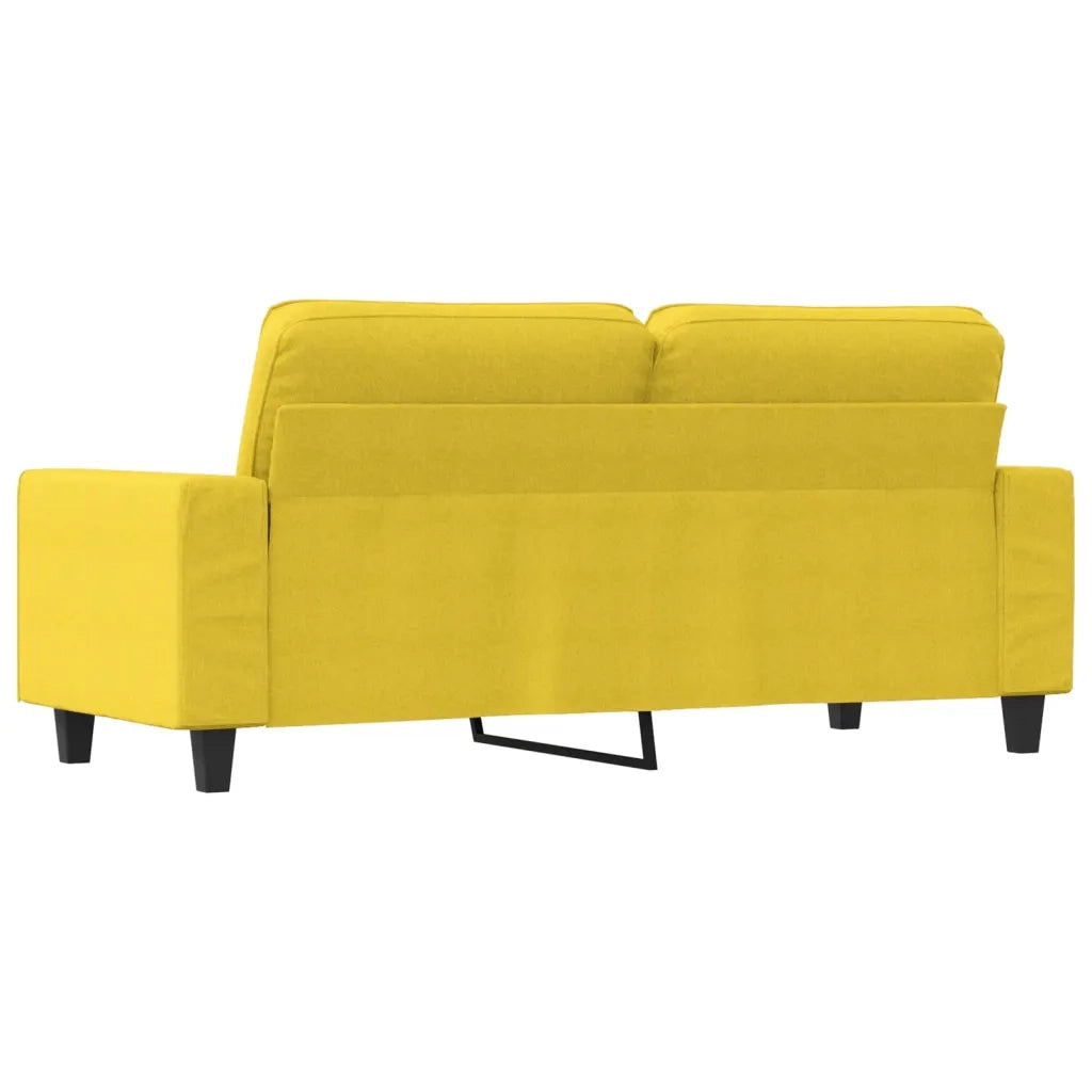 Divano a 2 Posti-Sofa 2 Posti Giallo Chiaro 140 cm in Tessuto 376386