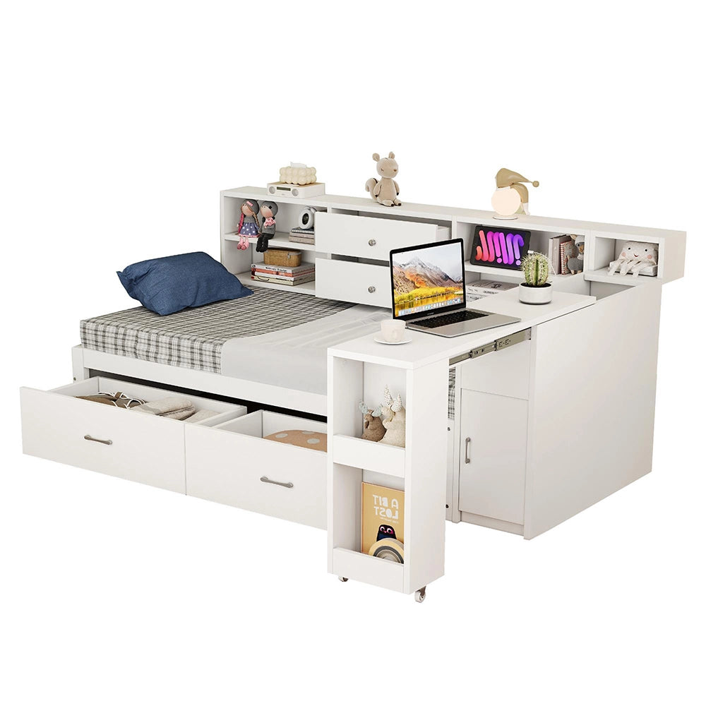 Divano letto - Xylo - 90x200 cm legno con scrivania