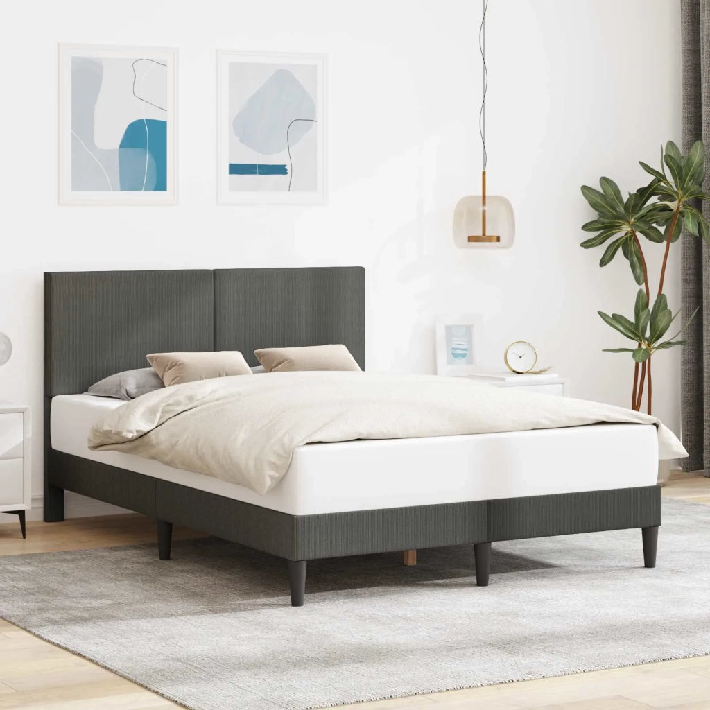 Struttura del letto-Giroletto Grigio Scuro 120 x 200 cm Tessuto in Cords