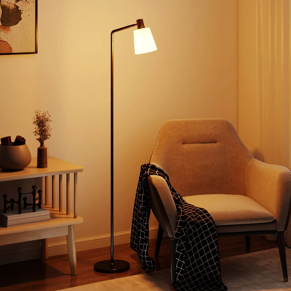 Lampada da Terra LED con Testa Girevole ¨C Minimal ¨C Nero
