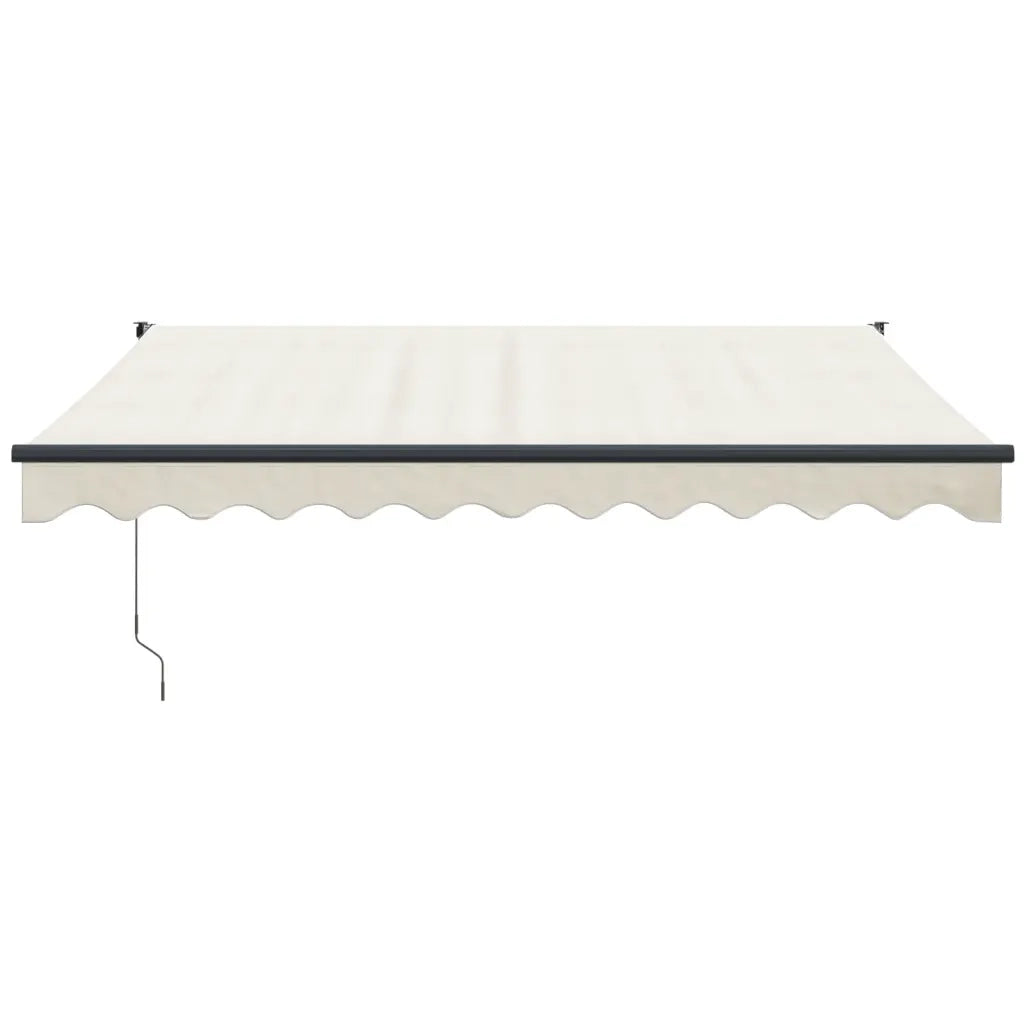Tenda da Sole Retrattile-Tenda parasole per Patio Crema 3,5x2,5 m in Tessuto e Alluminio 235977