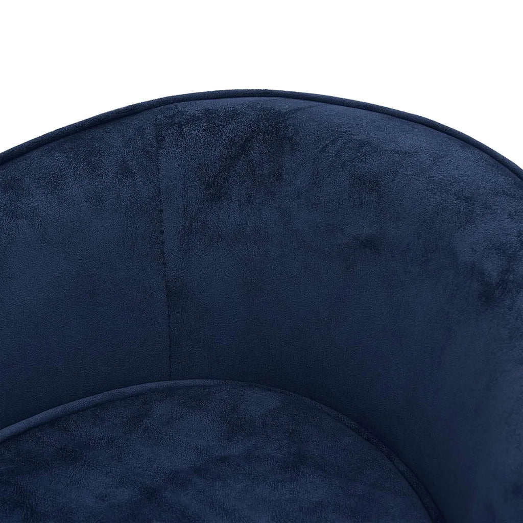 Divano per Cani Blu 69x49x40 cm in Peluche e Similpelle 171034