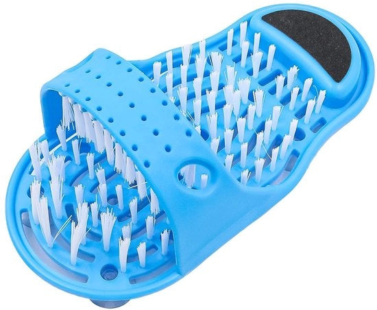 Pulitore esfoliante per piedi con rimuovitore di calli e manico non scivolare - massaggiante per piedi - duraturo - adatto per uso domestico - realizzato in plastica.