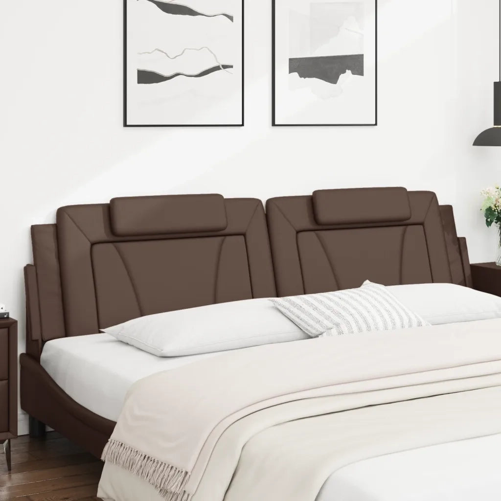 Cuscino Testiera Viana Marrone 200 cm in Similpelle 374816