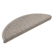 Tappeti Autoadesivi Scale Aspetto Sisal 30 pz 56x17x3cm Argento 3365859