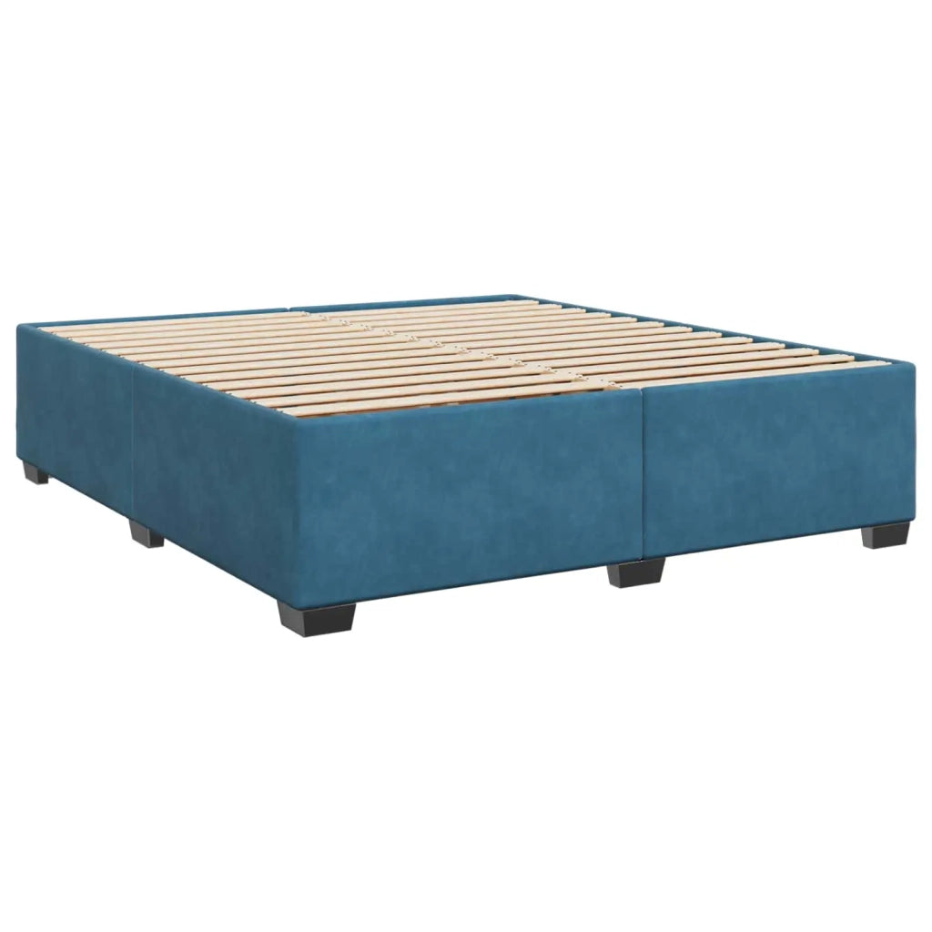 Letto box spring con materasso Blu 180 x 200 cm Velluto 3455160